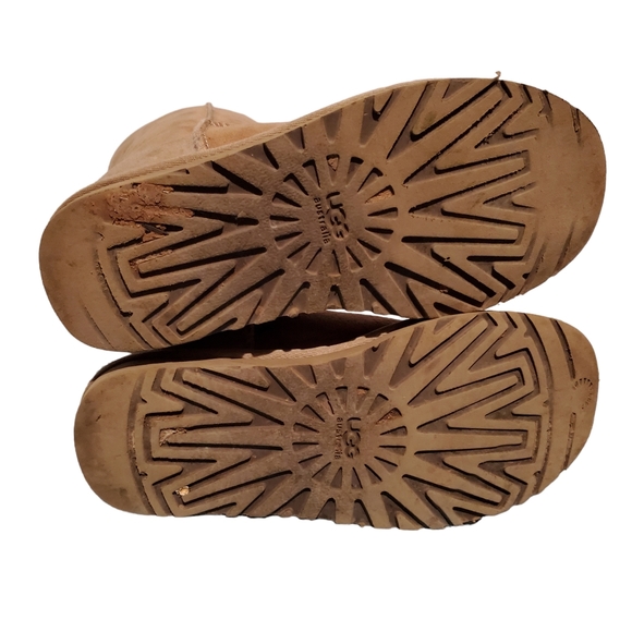 UGG 5815 Chestnut Leather Sheepskin Boots Women's Size 7 - Picture 8 of 12